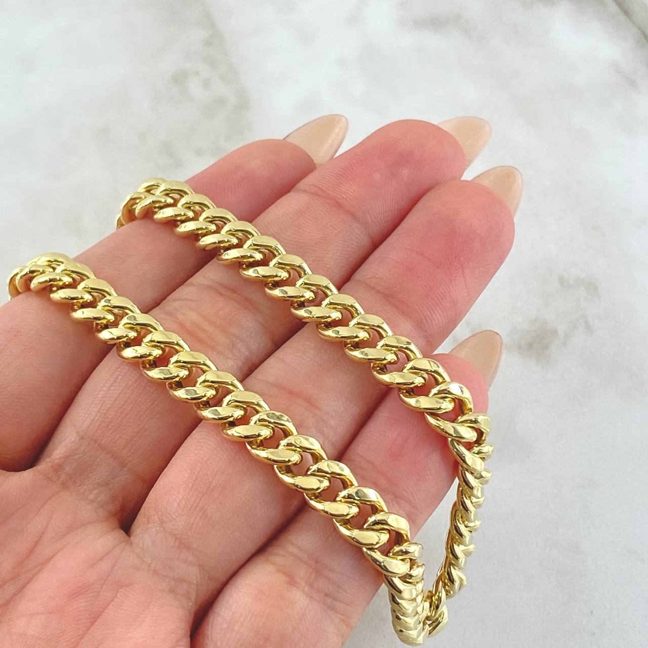 Cadena Cubano 17.7gr / 60cm / Oro Amarillo 14K Italy *
