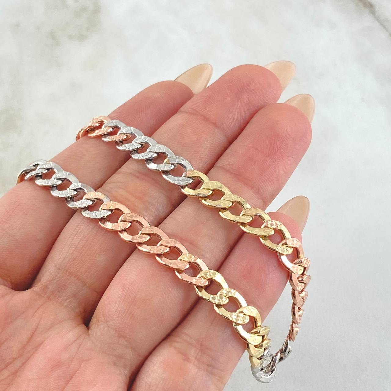 Cadena Cubana 20gr / 60cm / Tres Oros 14K Italy ©