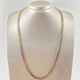 Cadena Cubana 20gr / 60cm / Tres Oros 14K Italy ©