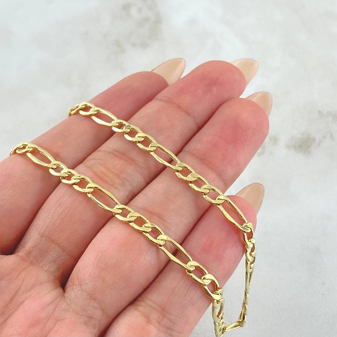 Cadena Figaro 6.5gr / 60cm / Oro Amarillo 14K Italy