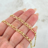 Cadena Figaro 8.5gr / 60cm / Oro Amarillo +1 18K