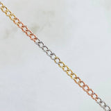 Cadena Cubana 4.1gr / 60cm / Tres Oros 14K Italy