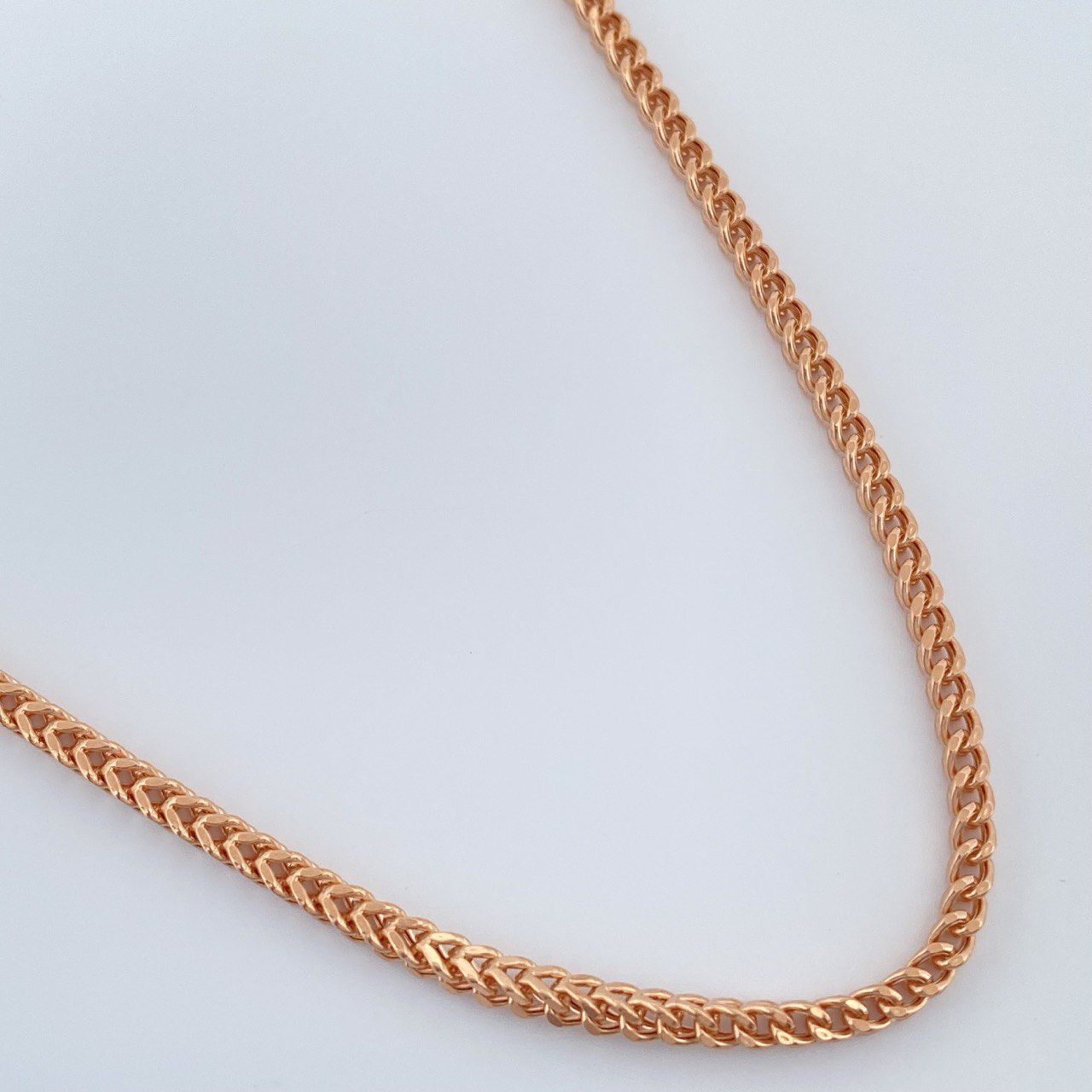 Cadena Franco 8.75gr / 60cm / 2.1mm Oro Rosa +3 18K &