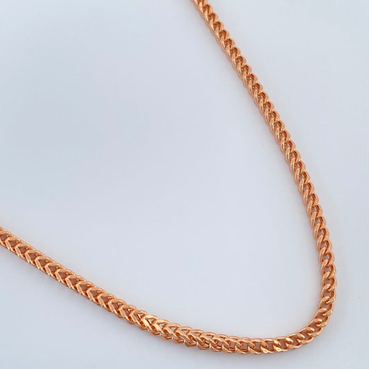 Cadena Franco 8.75gr / 60cm / 2.1mm Oro Rosa +3 18K &