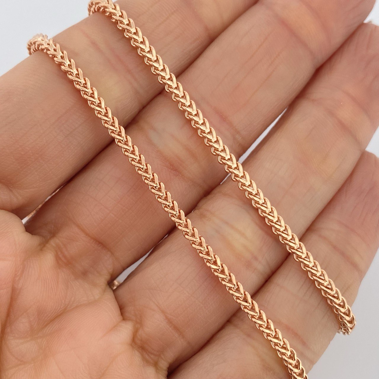 Cadena Franco 8.75gr / 60cm / 2.1mm Oro Rosa +3 18K &