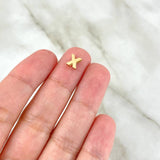 Herraje Tambor Letra X 0.35gr / 6mm Oro Amarillo 18K