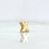 Herraje Tambor Letra X 0.35gr / 6mm Oro Amarillo 18K