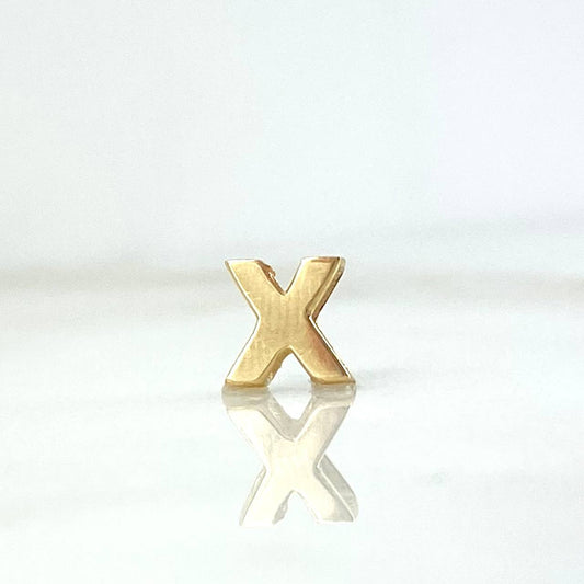 Herraje Letra X 0.3gr / 0.5cm / Oro Amarillo 18K