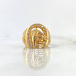 Anillo Herradura Caballo 8.15gr / T10 / Texturizado Circones Blancos Oro Amarillo