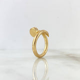 Anillo Clavo 5.2gr / T7 / Circones Blancos Oro Amarillo