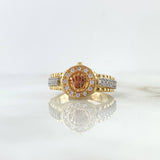 Anillo Correa RX 4.95gr / T6 1/2 / Circones Blancos Tres Oros