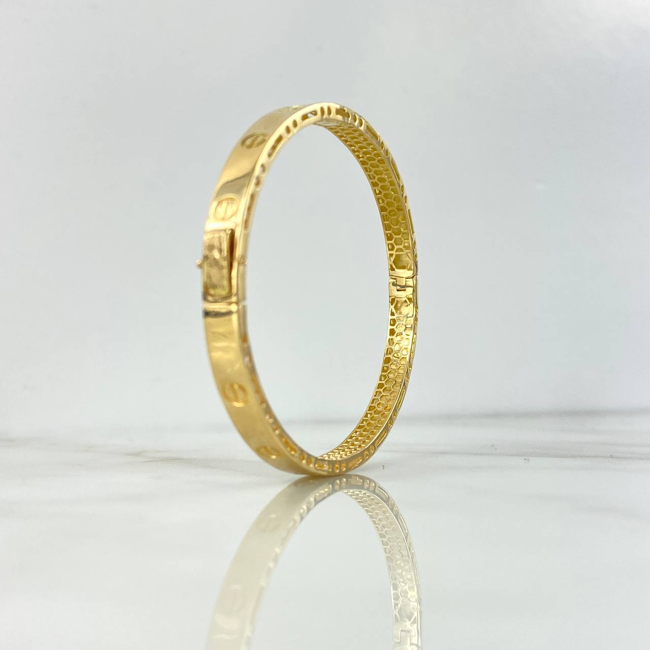 Pulso Aro Tornillo 13gr / 17cm / Exagono Oro Amarillo ©