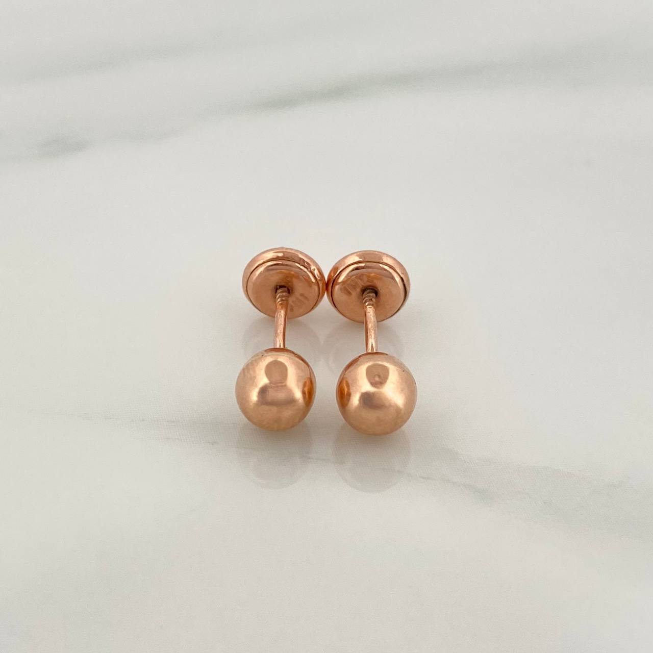 Topos Bola 0.95gr / 5mm Oro Rosa 18K