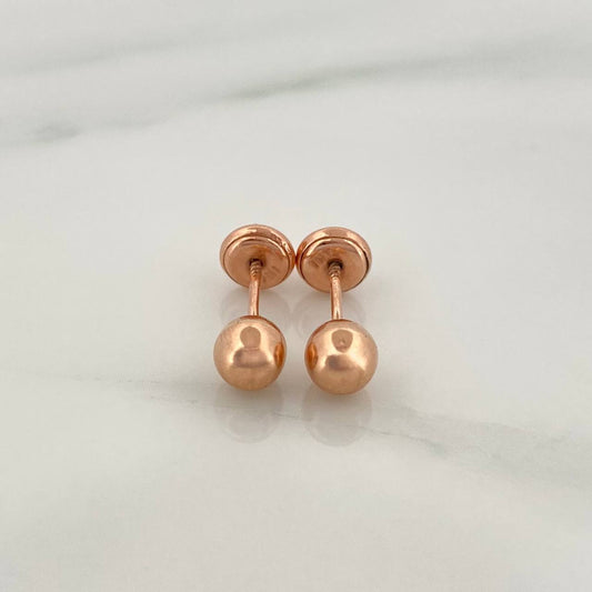 Topos Bola 0.95gr / 5mm Oro Rosa 18K
