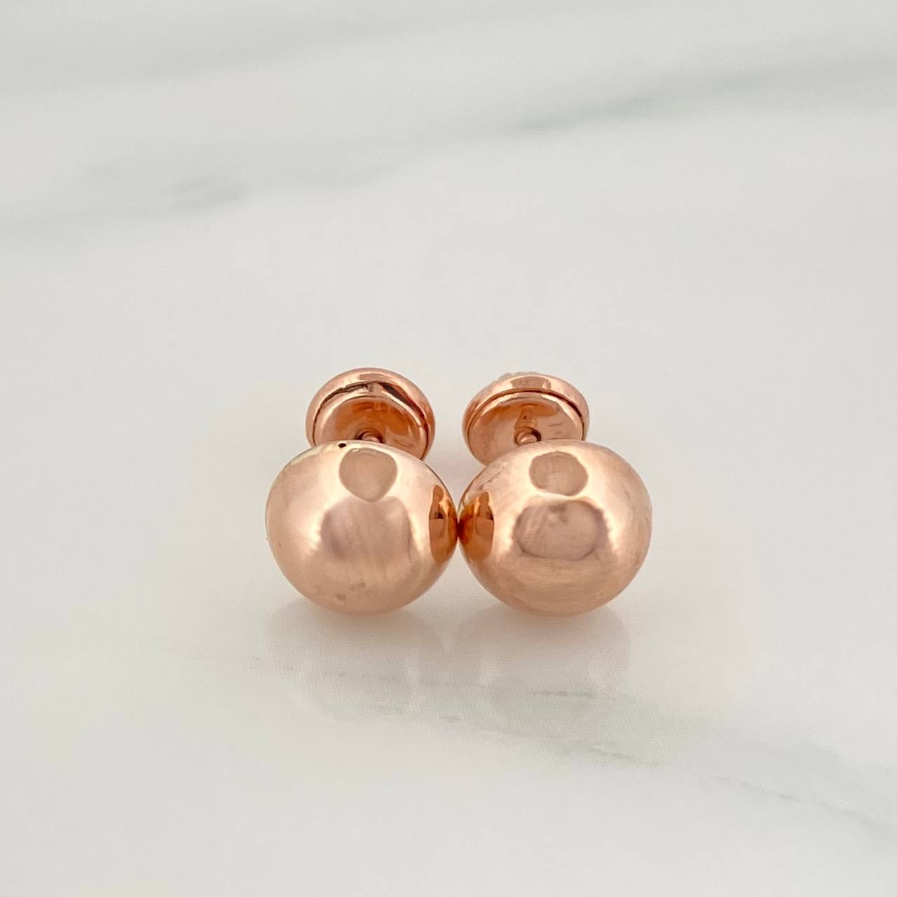 Topos Media Bola 0.95gr / 7.6mm Oro Rosa 18K