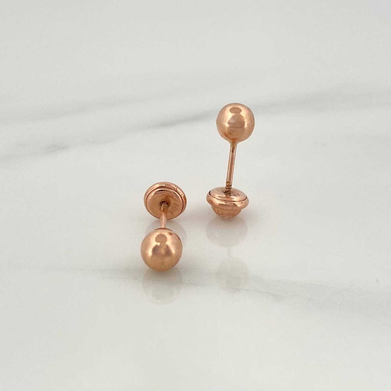 Topos Bola 0.95gr / 5mm Oro Rosa 18K