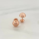 Topos Media Bola 0.95gr / 7.6mm Oro Rosa 18K
