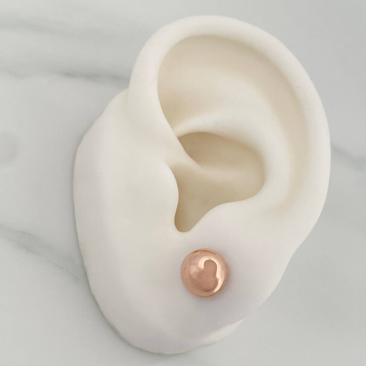Topos Media Bola 0.95gr / 7.6mm Oro Rosa 18K