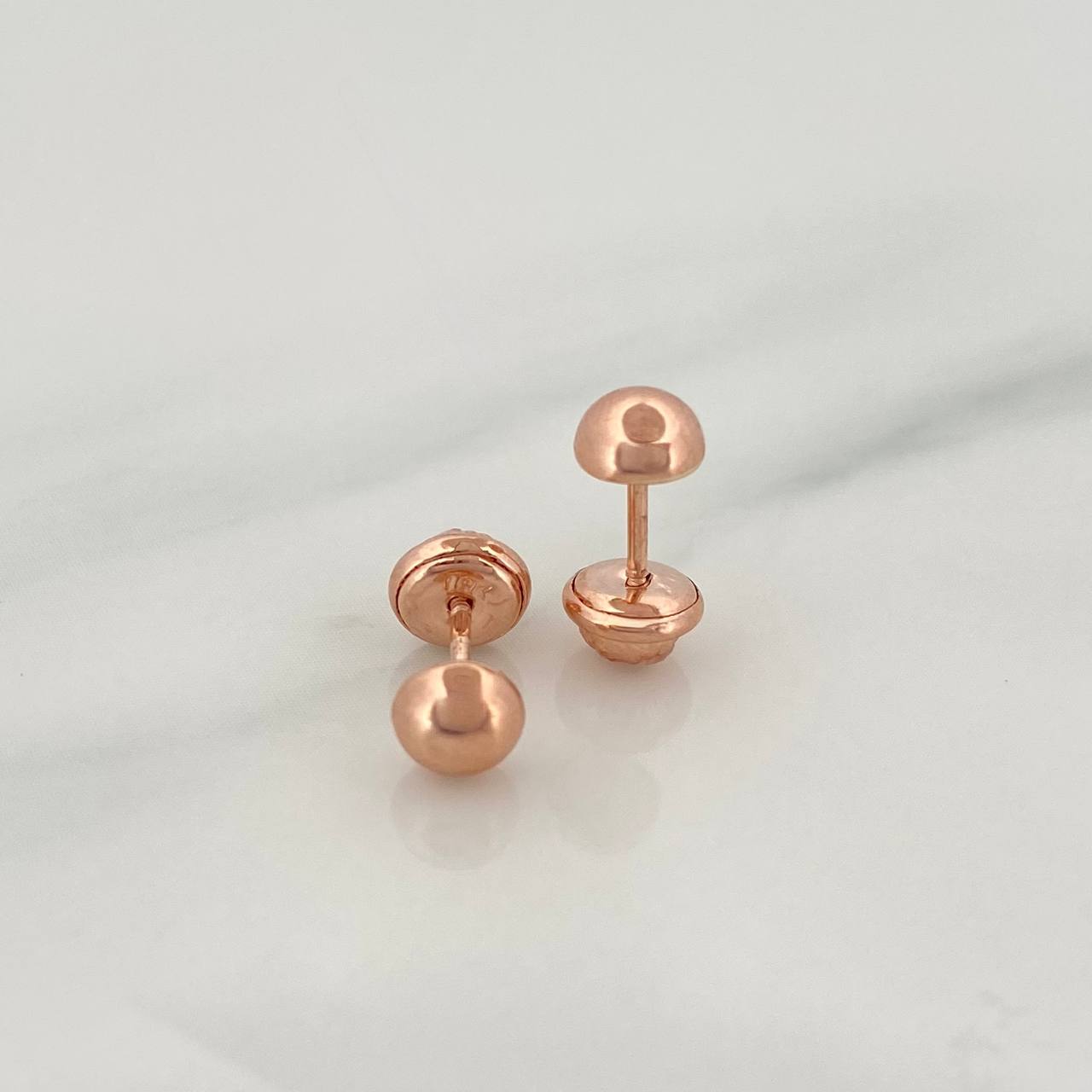 Topos Media Bola 0.65gr / 4mm Oro Rosa 18K