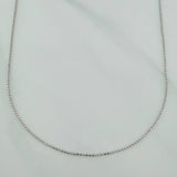 Cadena Militar 1.8gr / 44.7cm / 1mm Diamantada Oro Blanco 18K