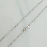 Cadena Militar 1.8gr / 44.7cm / 1mm Diamantada Oro Blanco 18K