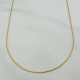 Cadena Militar 1.85gr / 45.4cm / 1mm Oro Amarillo +3 18K &