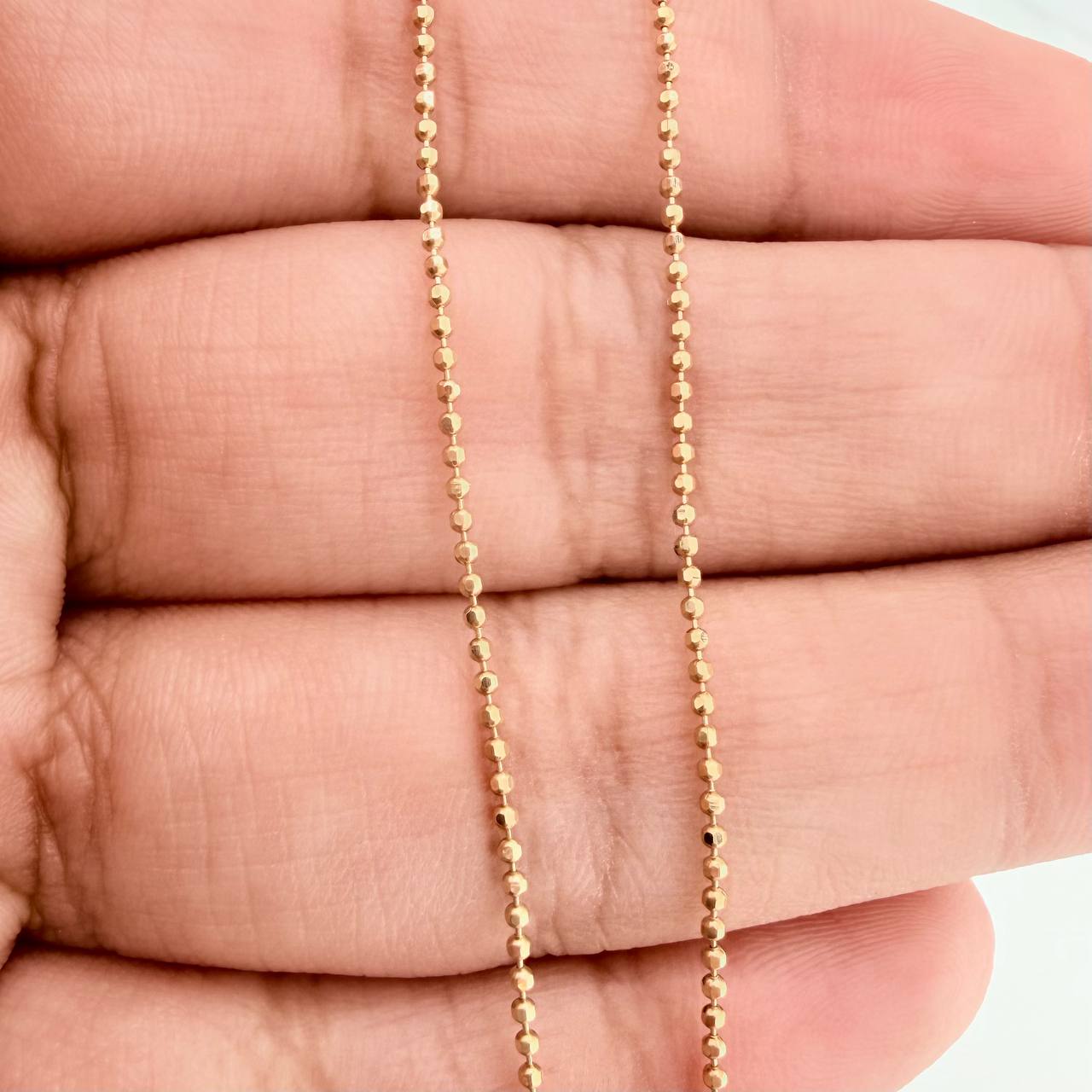 Cadena Militar 1.85gr / 45.4cm / 1mm Oro Amarillo +3 18K &