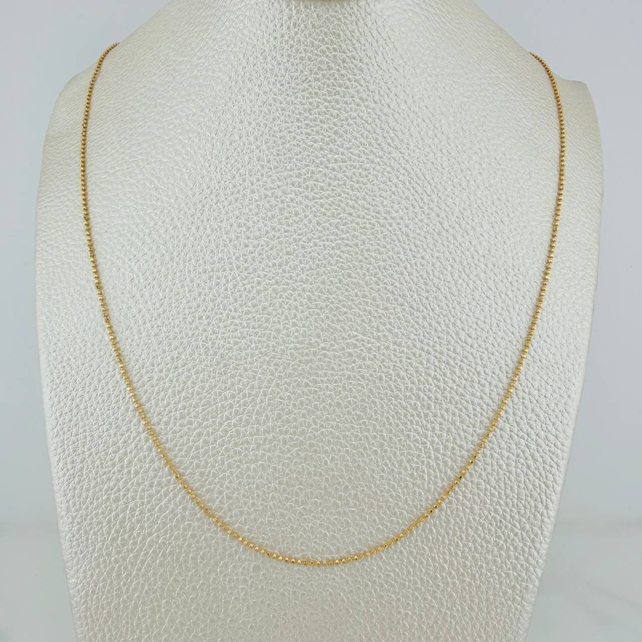 Cadena Militar 1.85gr / 45.4cm / 1mm Oro Amarillo +3 18K &