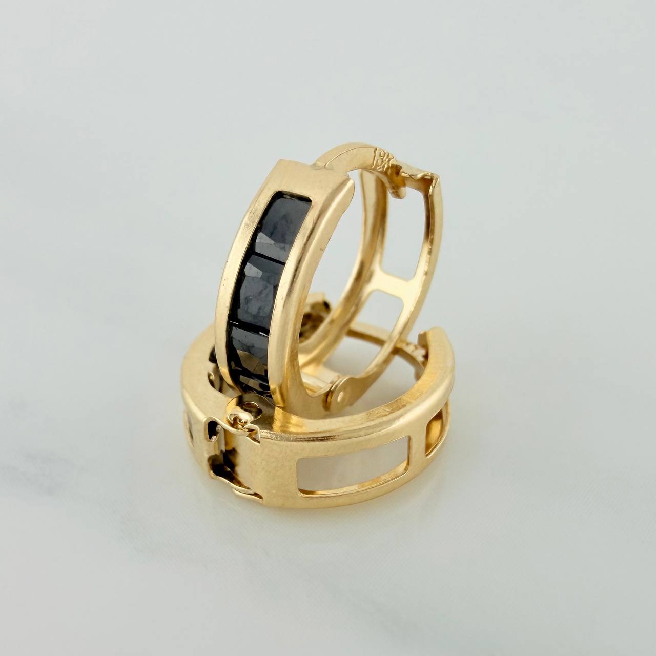 Candongas Carril 1.7 g / 1.3 cm Oro Amarillo 18K