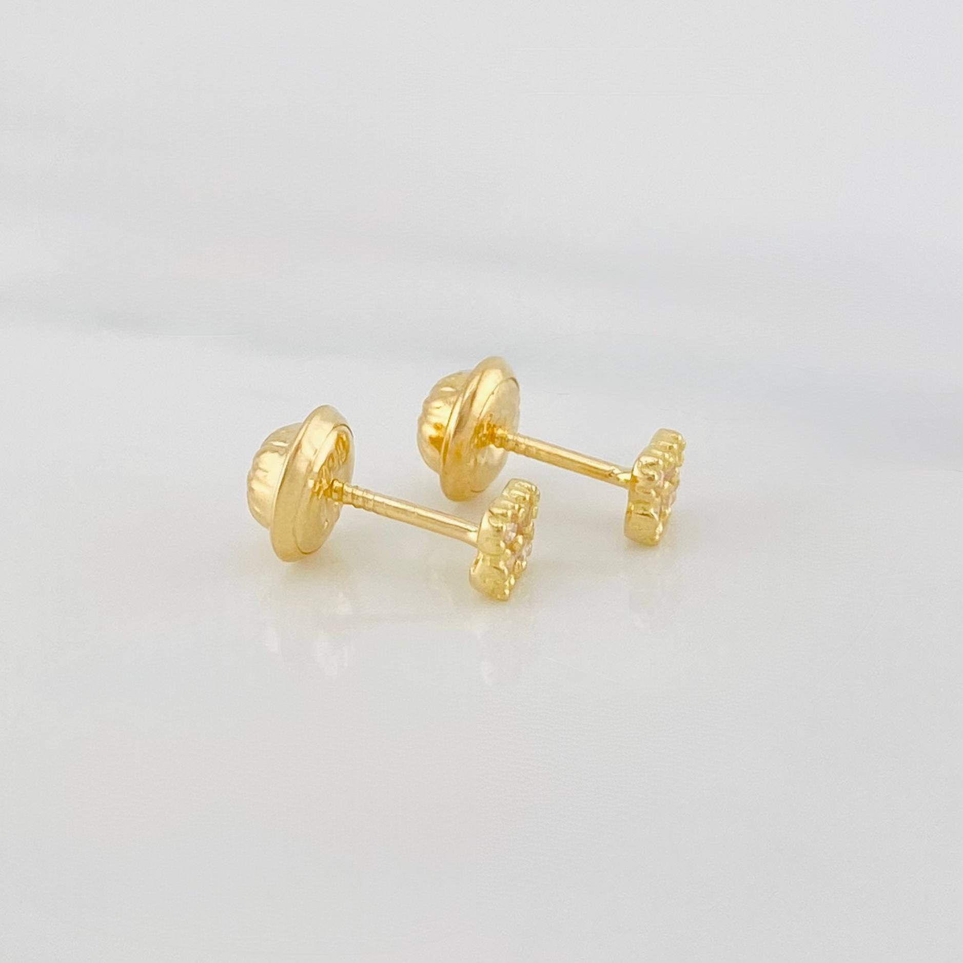 Topos Mini Trebol 0.7 g / 3.8 mm Oro Amarillo 18K