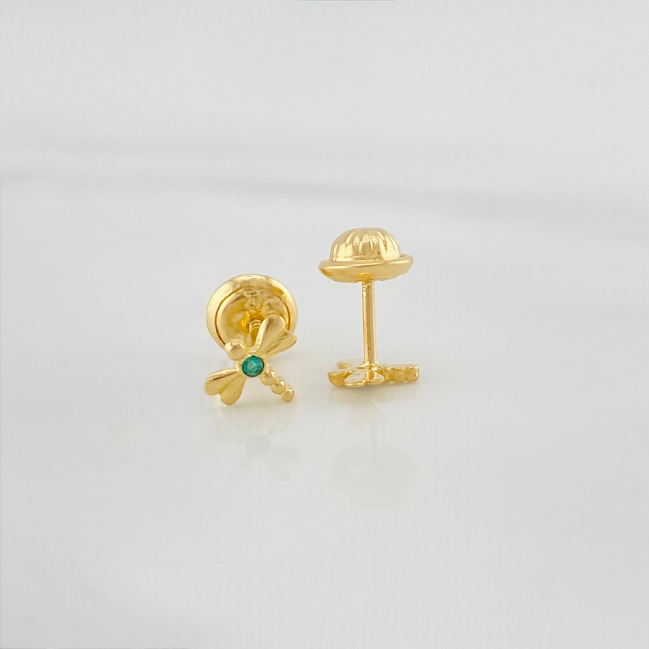 Topos Libelula 0.7 g / 5.52 mm Oro Amarillo 18K