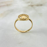 Anillo Sello Corona RX 2.6gr / T7 / Circones Blancos Oro Amarillo