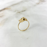 Anillo Osa Flor 2.45gr / T6 3/4 / Circones Blancos Negros Verdes Fucsia Oro Amarillo