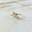Anillo Solitario Gemisis 2.65gr / T7 1/4 / Circones Blancos Oro Amarillo