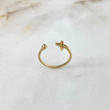 Anillo Estrella 1.35gr / T7 1/2 / Circones Blanco Colores Oro Amarillo