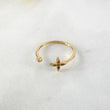 Anillo Estrella 1.35gr / T7 1/2 / Circones Blanco Colores Oro Amarillo