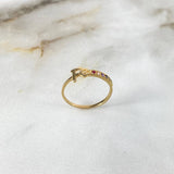 Anillo Fe 1.25gr / T6 3/4 / Circones Colores Oro Amarillo