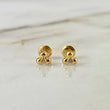 Topos Trio De Bolas 0.65gr / Circon Blanco Oro Amarillo