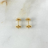 Topos Trio De Bolas 0.65gr / Circon Blanco Oro Amarillo