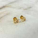 Topos Helice 0.65gr / Circon Blanco Oro Amarillo