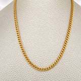Cadena Cubana 8.9gr / 58cm / 3.5mm Oro Amarillo +1 14K Italy %