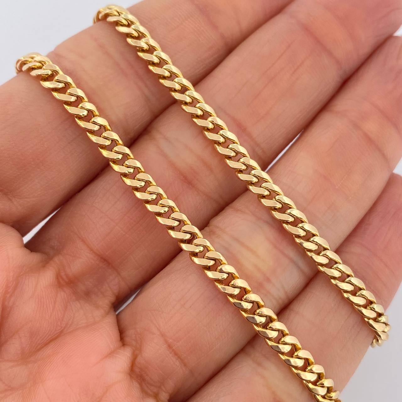 Cadena Cubana 8.9gr / 58cm / 3.5mm Oro Amarillo +1 14K Italy %