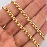 Cadena Cubana 8.9gr / 58cm / 3.5mm Oro Amarillo +1 14K Italy %