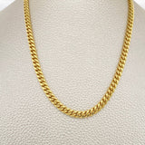 Cadena Cubana 10.6gr / 66.5cm / 4.4mm Oro Amarillo +1 14K Italy %