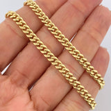 Cadena Cubana 10.6gr / 66.5cm / 4.4mm Oro Amarillo +1 14K Italy %