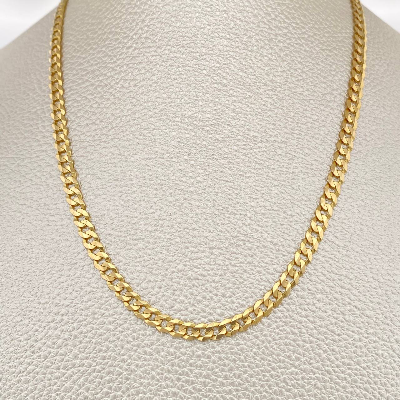 Cadena Cubana 13.7gr / 60cm / 4mm Oro Amarillo +1 14K Italy %