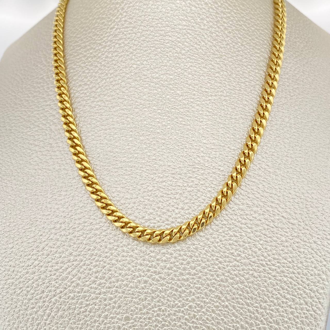 Cadena Cubana 12.3gr / 77cm / 4.4mm Oro Amarillo +1 14K Italy %