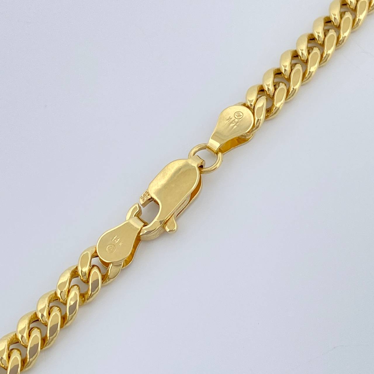 Cadena Cubana 12.3gr / 77cm / 4.4mm Oro Amarillo +1 14K Italy %