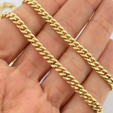 Cadena Cubana 12.3gr / 77cm / 4.4mm Oro Amarillo +1 14K Italy %