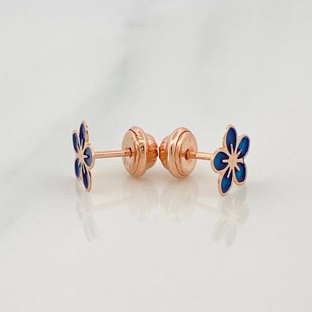 Topos Flor 0.65 g / 7.6 mm Oro Rosa 18K